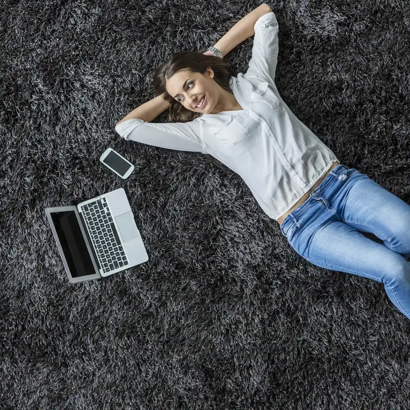 shopathome Black soft carpet | Floors In Motion